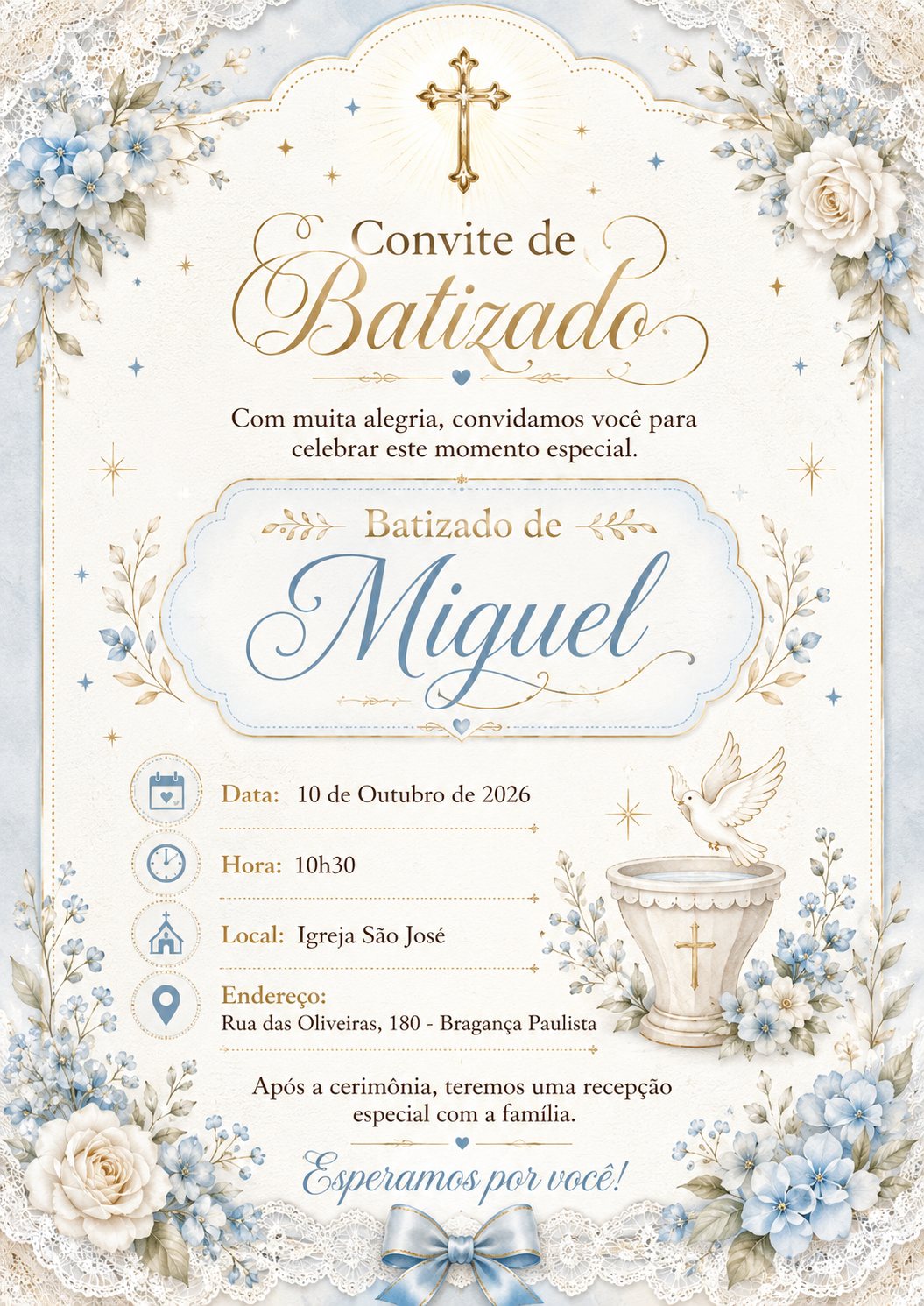 Convite de Batizado 